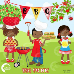 BBQ clipart, Picnic clipart, Backyard Barbecue Bbq party ...