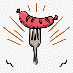 Contact Us - Sausage On Bbq Fork Png Clipart (#2193690 ...