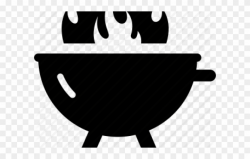 Grilled Food Clipart Flaming Grill - Bbq Flames Silhouette ...