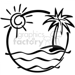 Tropical island clipart. Royalty-free clipart # 374850