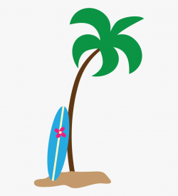 Free Surfboard Transparent Background - Palm Tree Beach ...