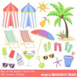 Beach Clipart, Tropical Clipart, Summer Clipart, Beach ...