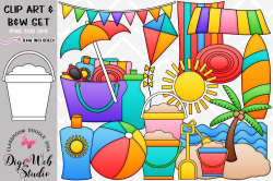 Clip Art Illustrations - Beach Stuff
