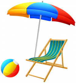 Beach Umbrella with Chair and Ball PNG Clip Art - Best WEB ...