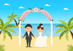 Cute Flat Beach Wedding - Download Free Vectors, Clipart ...