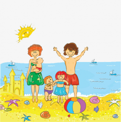 Family at the beach clipart 7 » Clipart Station