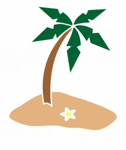 Banner Black And White Library Palm Tree Beach Clipart - Island Palm ...