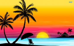 Sunset Beach Background Clipart | gracy in 2019 | Beach sunset ...