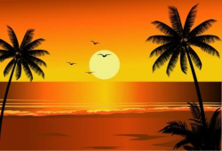 Beach Sunset Clipart & Free Clip Art Images #20984 - Clipartimage.com