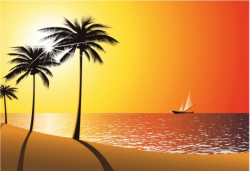 Sunset beach clipart » Clipart Portal