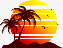 Beach Sunset Clipart | Free download best Beach Sunset Clipart on ...