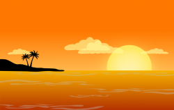 Beach, Sunset, Sea, transparent png image & clipart free download