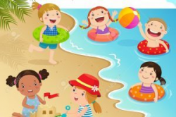 Kids swimming beach clipart 8 » Clipart Portal