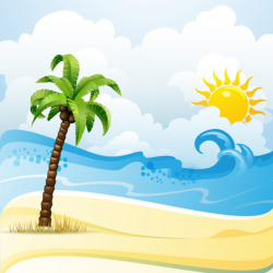 Tropical beach clipart free vector download 3 - ClipartPost