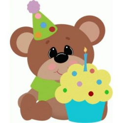 Silhouette Design Store - View Design #42812: birthday bear with ...