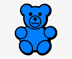 Blue Bear Clip Art At Clker - Blue Teddy Clipart - Free Transparent ...