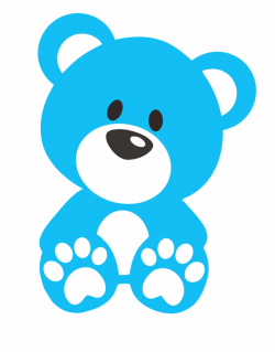 Teddy Bear Clipart Stencil - Blue Teddy Bear Png Free PNG Images ...