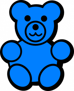 Blue bear clip art at vector clip art - ClipartBarn