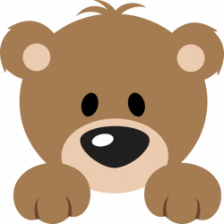 Cute Bear Peeker | Bag Toppers | Bear clipart, Bear cartoon, Cute bears
