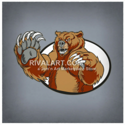 Fierce Brown Grizzly Bear