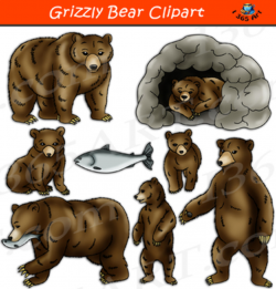 Grizzly Bear Clipart - Realistic