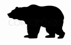 bear clipart black and white | Stock image of \'silhouette bear ...