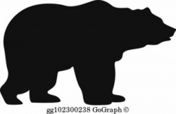 Bear Silhouette Clip Art - Royalty Free - GoGraph