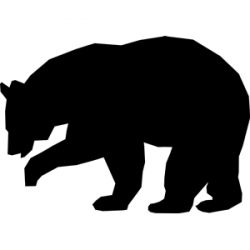 Simple Black Bear | cricut | Bear silhouette, Bear clipart, Black ...