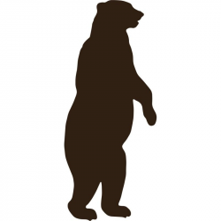 Standing Grizzly Bear Silhouette images | Room | Bear silhouette ...