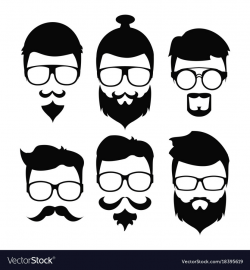 Hipster beard hair and accesories