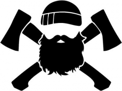 Lumberjack Axe Man Beard Vinyl Decal Sticker- 6\
