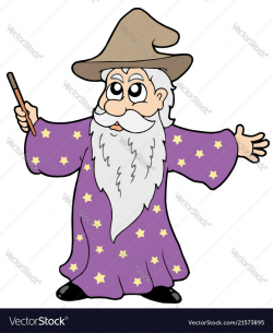 Wizard with magic wand