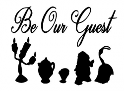 BE OUR GUEST Beauty and the Beast Walt Disney World Vinyl ...