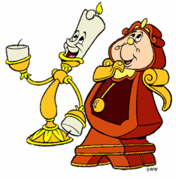 Lumiere and Cogsworth Clip Art | Disney Clip Art Galore