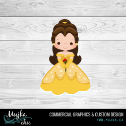 princess-belle-beauty-and-the-beast-clipart. Custom clipart ...