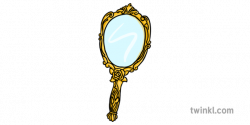 Hand Mirror Illustration - Twinkl