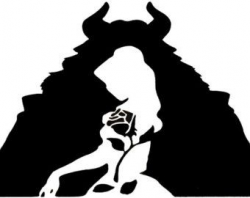 Image result for beauty and the beast silhouette | Beauty ...