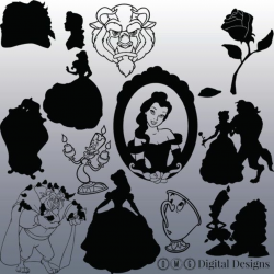 12 Beauty And The Beast Silhouette Images by ...