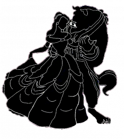Belle Silhouette Beauty and the Beast Black and white ...
