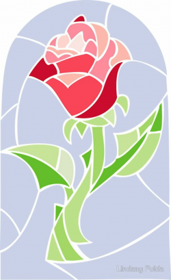 Stain Glass Rose - Beauty and the Beast for backdrop ...