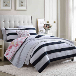 Hampton Stripe 7-Piece Reversible Comforter Set | Bed Bath ...