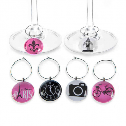 Icons of Paris Wine Charms (Set of 6) | Bed Bath & Beyond