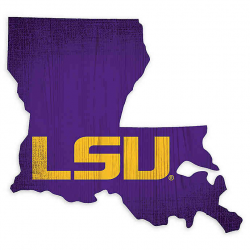 Louisiana State University Team Color Logo State Sign | Bed ...