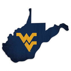 West Virginia University Team Color Logo State Sign | Bed ...