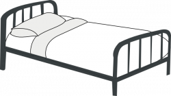 Bed black and white bedding bed clipart images outline clip art ...
