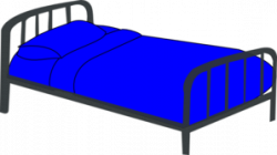 Bed blue clip art at vector | Clipart Panda - Free Clipart Images