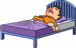 Bed Little Boy In Vector Cartoon Clipart Transparent Png - AZPng