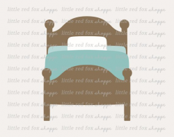 Bed Clipart, Bedroom Clip Art Sheets Pillow Wood Wooden Furniture ...