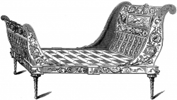 Fancy Vintage Sleigh Bed Image! | Vintage Graphics - Black and White ...