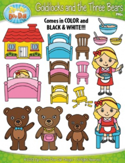 Goldilocks and the Three Bears Fairy Tale Clipart {Zip-A-Dee-Doo-Dah  Designs}